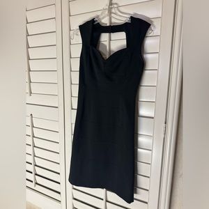 White House Black Market Black Cocktail Evening Wedding Guest Dress size 2